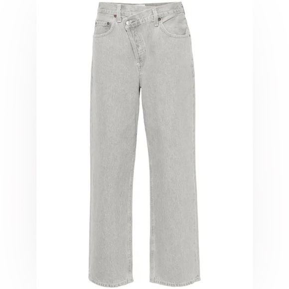 AGOLDE Criss Cross high-waist straight-leg jeans in light grey - 25 - Picture 2 of 15